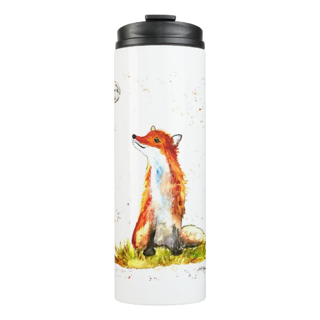 Bouteilles Isothermes Aquarelle renard forêt boisé animaux rustique bébé (Devant)