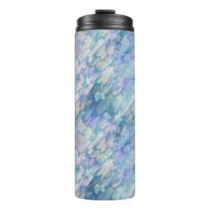 Bouteilles Isothermes Aquarelle Retro Bleu pourpre Motif Raindrop