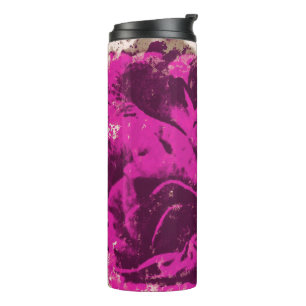 Bouteilles Isothermes Aquarelle Rose pourpre de Tumbler thermique
