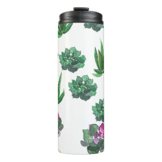 Bouteilles Isothermes Aquarelle Succulente Conception Motif transparente
