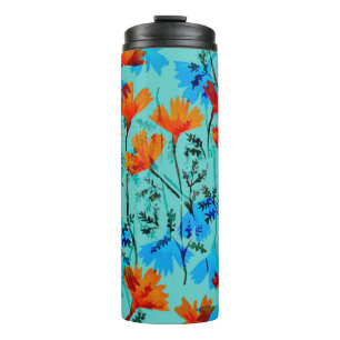Bouteilles Isothermes Aquarelle transparente motif avec dessiné à la mai