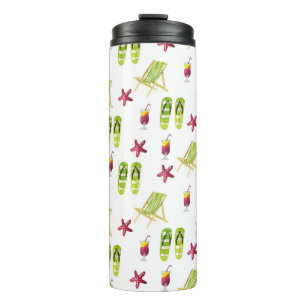 Bouteilles Isothermes Aquarelle transparente motif été petit