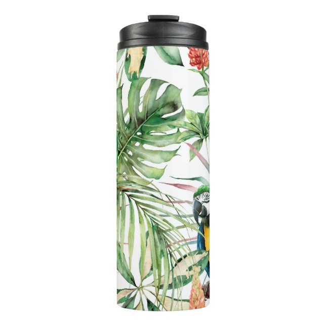 Bouteilles Isothermes Aquarelle tropicale sans coutures motif avec perro (Devant)