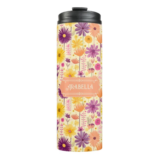 Bouteilles Isothermes Arabella en cascade moderne modèle floral (Devant)