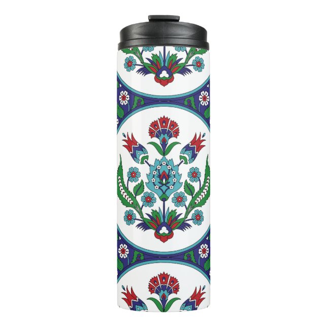 Bouteilles Isothermes arabique turque, fleurs de tulipe, motif sans cout (Devant)