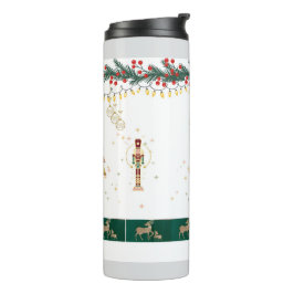 Bouteilles Isothermes Arbre de Noël, neige, papier d'emballage pour cerf
