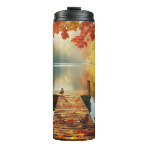 Bouteilles Isothermes Arbres d'automne & lac avec canards
