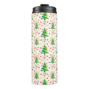 Bouteilles Isothermes Arbres de Noël et flocons d'or