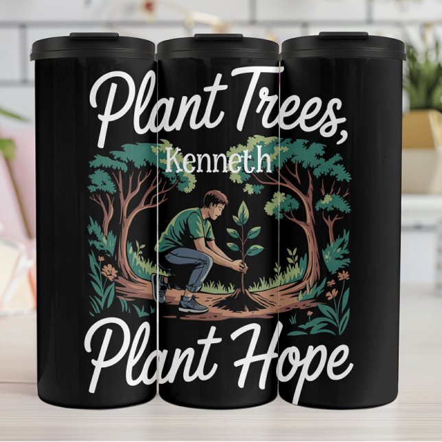 Bouteilles Isothermes Arbres plantes, Espoir Plante" - Jardinage écologi (Créateur téléchargé)