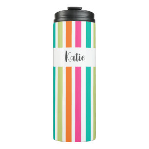 Bouteilles Isothermes Arc-en-ciel bandes verticales coloré rétro multico