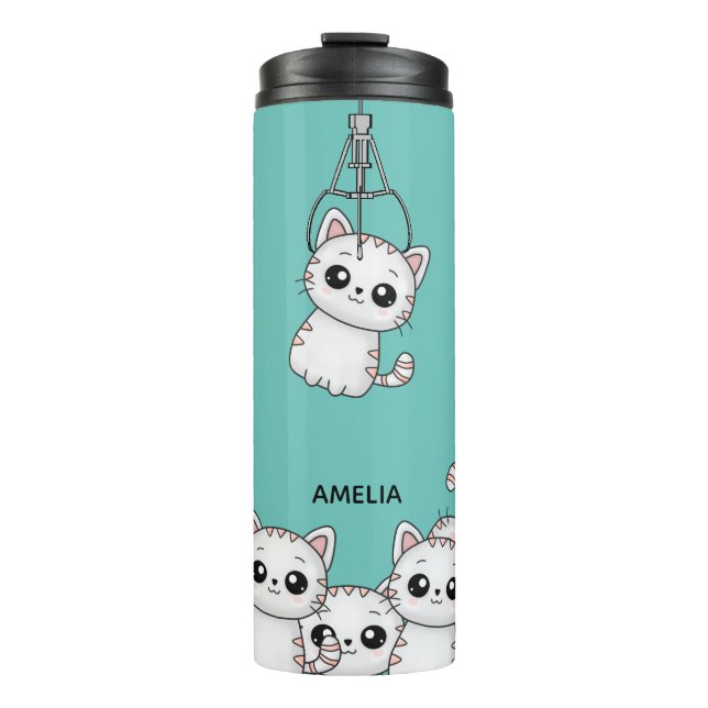 Bouteilles Isothermes Arcade Claw Cute Kitten Grabber Personnalisé (Devant)