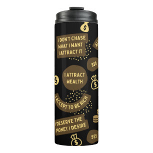 Bouteilles Isothermes Argent Manifestation Affirmation Tumbler