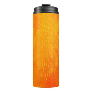 Bouteilles Isothermes Arrière - plan abstrait en mosaïque orange brillan