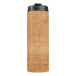 Bouteilles Isothermes arrière - plan de tissu de burlap Brown ou tissu d