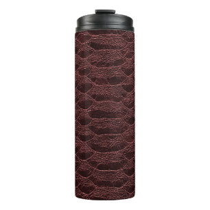 Bouteilles Isothermes arrière - plan - texture en cuir de reptile brun -