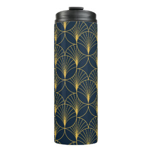 Bouteilles Isothermes Art Déco Elégance : Motifs Ventilateurs