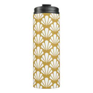 Bouteilles Isothermes Art Déco, motif aux motifs géométriques et fleuris