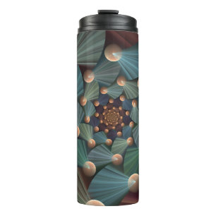 Bouteilles Isothermes Art Fractal Abstrait Avec Profondeur Bleu Brown Ar