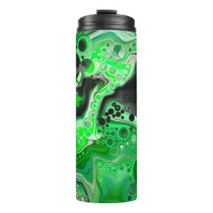 Bouteilles Isothermes Art Marbre Vert Digital Fluid Art Fancy