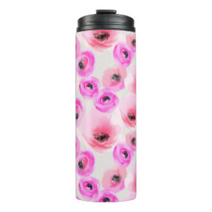 Bouteilles Isothermes Art numérique d'aquarelle rose Fleurs