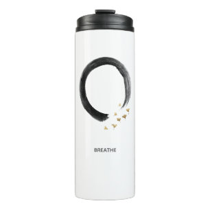 Bouteilles Isothermes Art personnalisable BREATHE Zen Enso Cercle Ginkgo