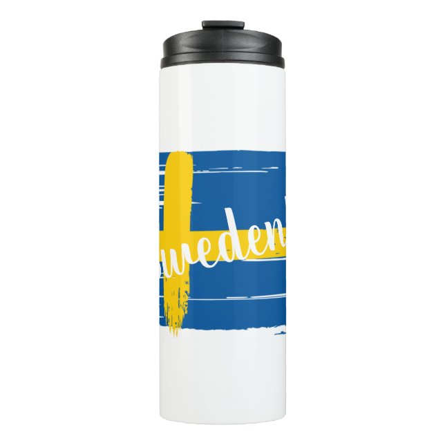 Bouteilles Isothermes Artistic Brushstroke Sweden Flag (Devant)