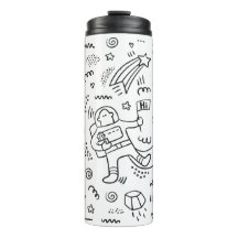 Astronaute au gribouillage spatial
