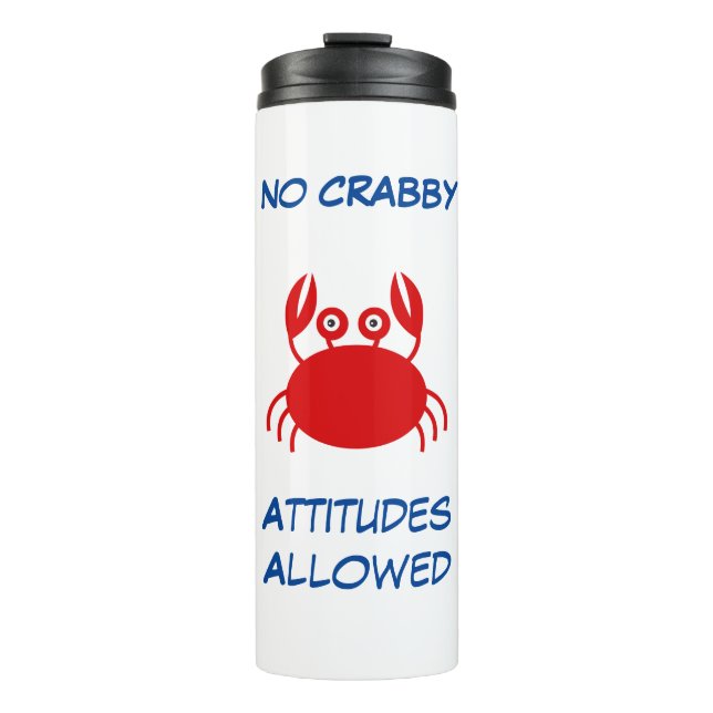 Bouteilles Isothermes Aucune Attitude De Crabby Autorisée Paruline Therm (Devant)