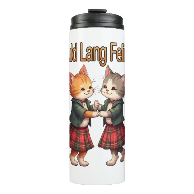 Bouteilles Isothermes Auld Lang Feline Orange Cats Dancing Ceilidh  (Devant)