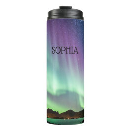 Bouteilles Isothermes Aurora borealis lumières personnalisées avec votre
