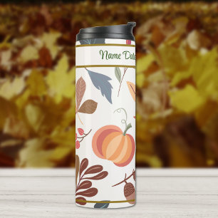 Bouteilles Isothermes Automne Personnalisé Automne Design simple 12oz.