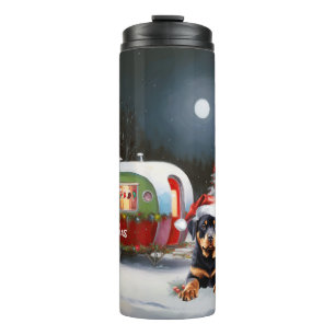 Bouteilles Isothermes Aventure de Noël de la caravane de Rottweiler d'hi