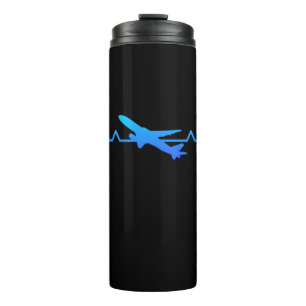 Bouteilles Isothermes Avion Pilote Heartbeat Planespotting Cadeau Papa