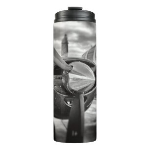 Bouteilles Isothermes Avion propulseur noir et blanc