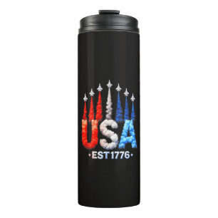 Bouteilles Isothermes Avions de chasse du 4 juillet Usa Patriotique