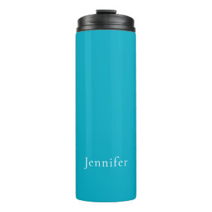 Bouteilles Isothermes Azure Blue Trendy Modern Minimalist Nom