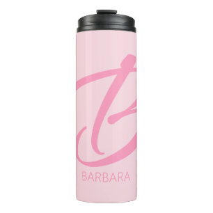 Bouteilles Isothermes B Monogramme rose personnalisé