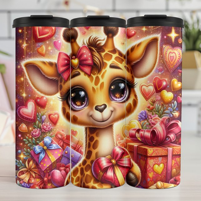 Bouteilles Isothermes Baby Giraffe Valentine Gift Box Wrap (Créateur téléchargé)