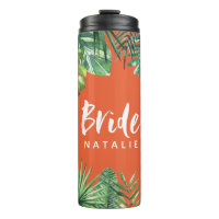 Bachelorette à feuilles tropicales à l'aquarelle d