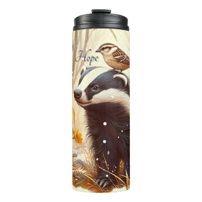 Bouteilles Isothermes Badger and Sparrow Nature Faune Rustique (Devant)