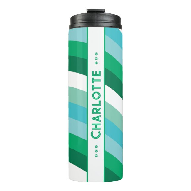 Bouteilles Isothermes Baguette incurvée en vert Tumbler thermique person (Devant)