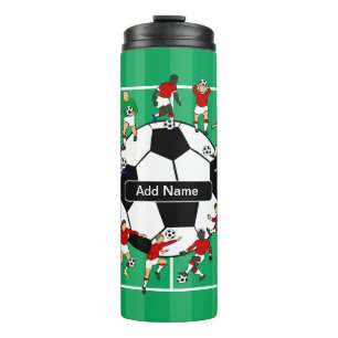 Bouteilles Isothermes Ballon de football et joueurs personnalisés