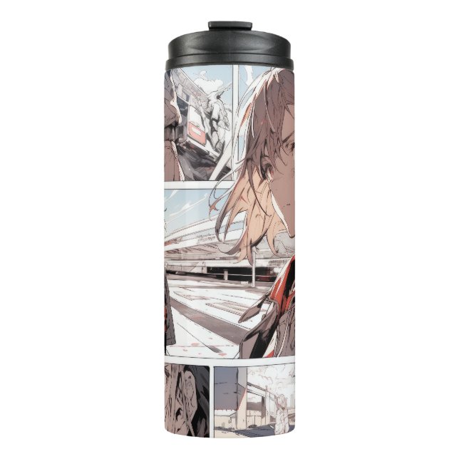 Bouteilles Isothermes Bande dessinée Anime Manga Style Strip Tumbler (Devant)