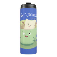 Bande dessinée de la tasse de thé mignonne humour