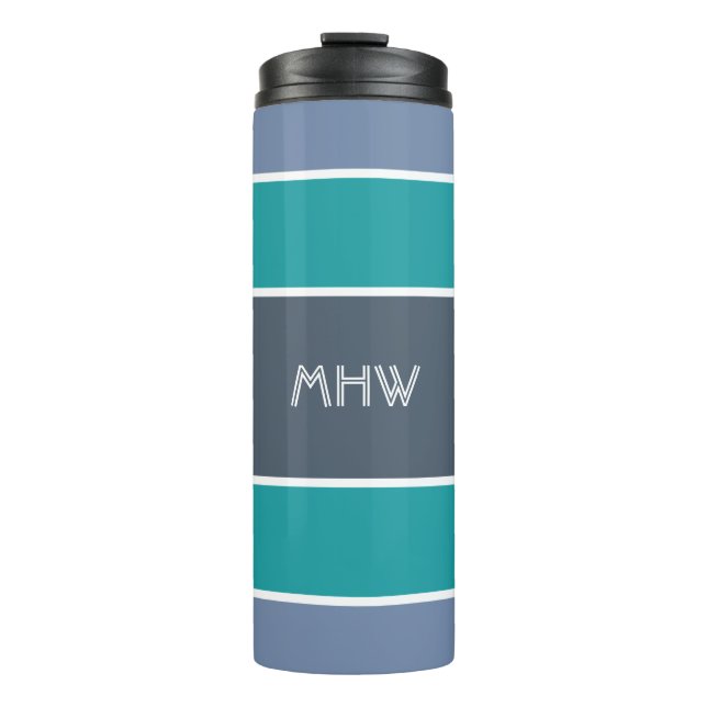 Bouteilles Isothermes Bande Motif monogramme personnalisé (Devant)