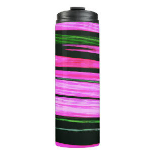 Bouteilles Isothermes Bandes Abstraites Roses Et Vertes 706
