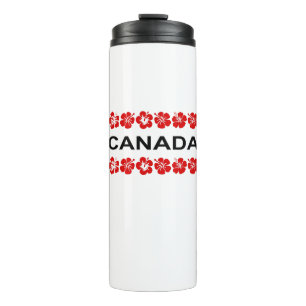 Bouteilles Isothermes Bandes d'Aloha à fleurs rouges du Canada