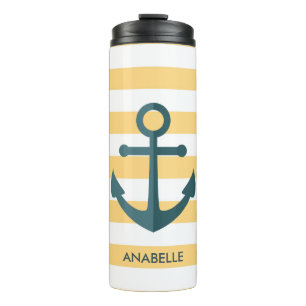 Bouteilles Isothermes Bandes jaunes et Ancre bleue