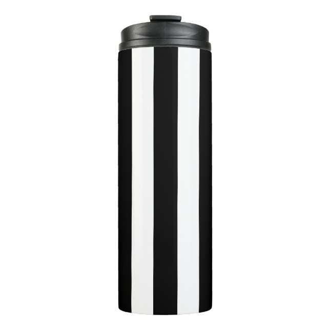 Bouteilles Isothermes Bandes Verticales Noires Et Blanches (Devant)