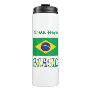 Bouteilles Isothermes Bandiera Brasil Nom personnalisé